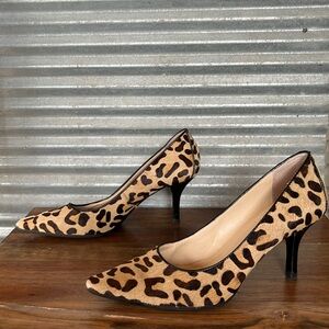 Calvin Klein animal print heels